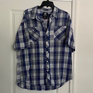 Goodfellow & Co Blue and Gray Checkered Shirt